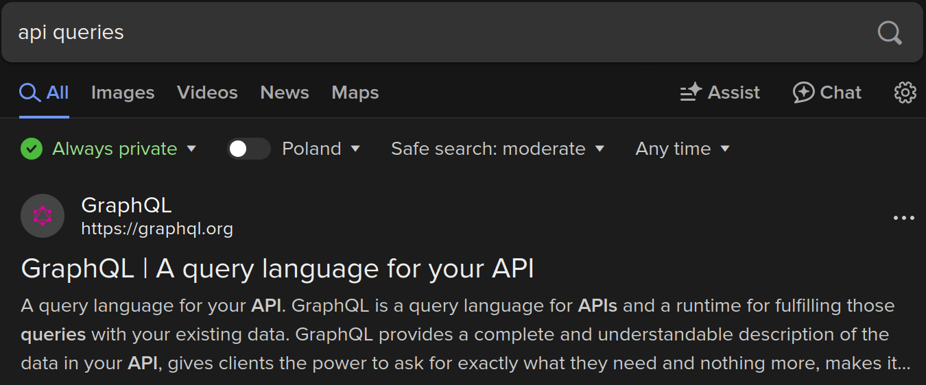 GraphQL Google search