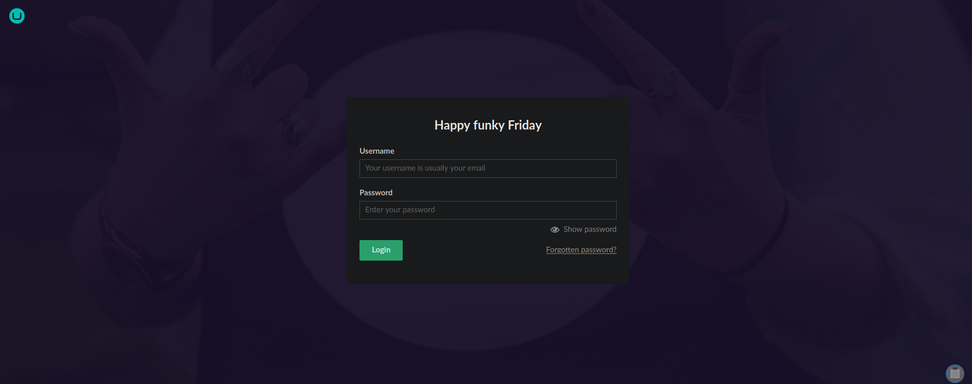 Admin login panel