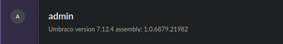 Umbraco's version