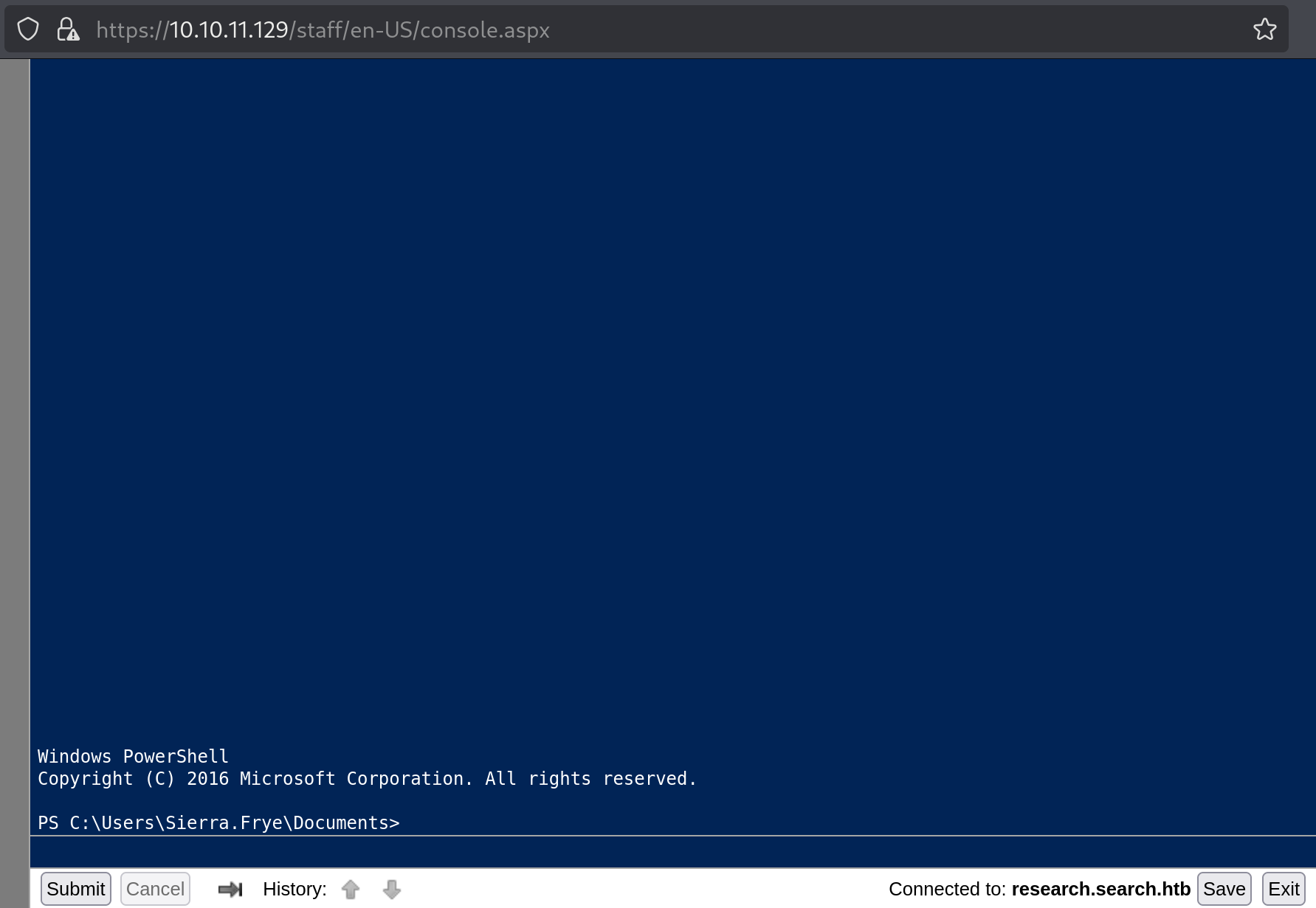 PowerShell web shell