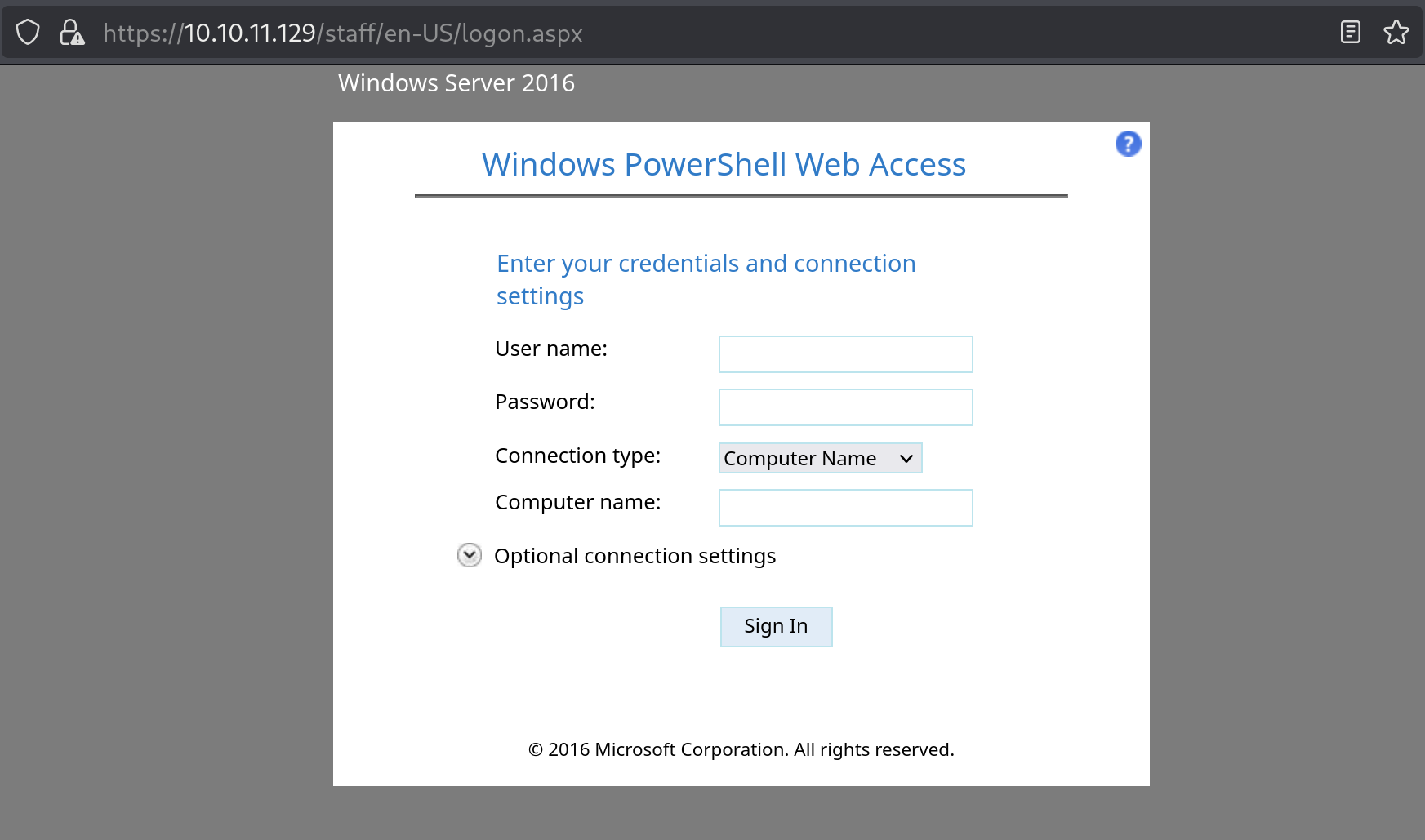Logon.aspx page